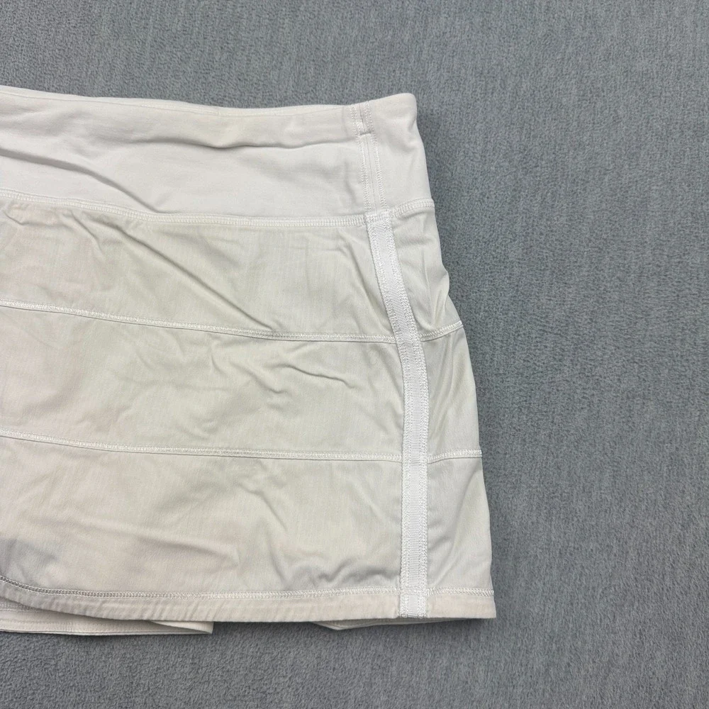 Lululemon Skirt Skort Womens 10 Ivory Athletic Pace Rival 4-Way Stretch Tennis